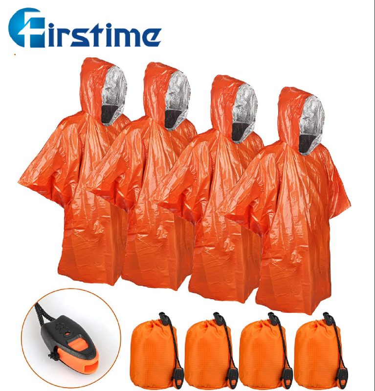 Kültéri vészhelyzeti esőkabát Pe alumínium fólia szigetelő esőkabát túrázáshoz, hegymászáshoz, kerékpározáshoz, kempingezéshez, poncsóhoz, sátorhoz, hálózsákhoz
