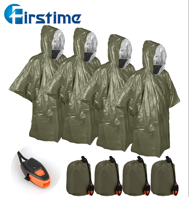 Kültéri vészhelyzeti esőkabát Pe alumínium fólia szigetelő esőkabát túrázáshoz, hegymászáshoz, kerékpározáshoz, kempingezéshez, poncsóhoz, sátorhoz, hálózsákhoz