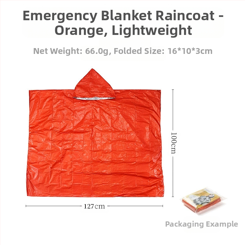 Kültéri vészhelyzeti esőkabát Pe alumínium fólia szigetelő esőkabát túrázáshoz, hegymászáshoz, kerékpározáshoz, kempingezéshez, poncsóhoz, sátorhoz, hálózsákhoz