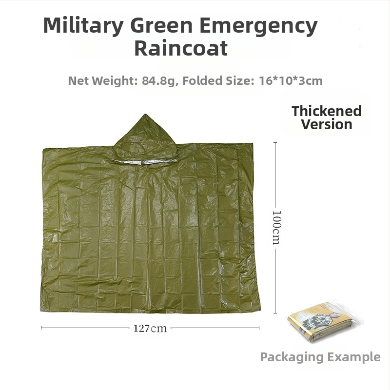 Kültéri vészhelyzeti esőkabát Pe alumínium fólia szigetelő esőkabát túrázáshoz, hegymászáshoz, kerékpározáshoz, kempingezéshez, poncsóhoz, sátorhoz, hálózsákhoz