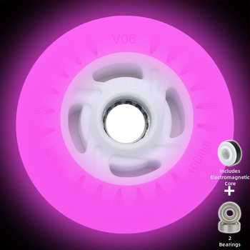 Riedučiai vaikams, šviečiantys ratukai, tiesios eilės, suaugusiųjų riedučiai, PU90, greitasis čiuožimas, 100 mm, 110 mm