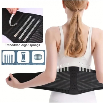 Határokon átnyúló sportfitnesz öv, derékrögzítő öv ülőmunkához, állítható deréktámasz, rugós támasz, nyomás alatti védelem