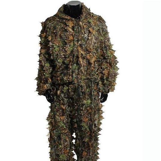 Geely Clothing Camouflage ruházat Fa gyapjú selyem álcázó ruházat Felnőtt kültéri fű ruházat Álcázó ruházat 3D levél mintás