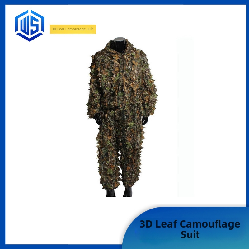 Geely Clothing Camouflage ruházat Fa gyapjú selyem álcázó ruházat Felnőtt kültéri fű ruházat Álcázó ruházat 3D levél mintás