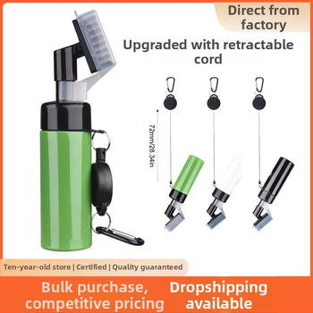 Határokon átnyúló népszerű külkereskedelmi golfkefe-tisztító spray-golyós törlőkendő-tisztító kefe teleszkópos húzógyűrűs golyóskefe-gyár