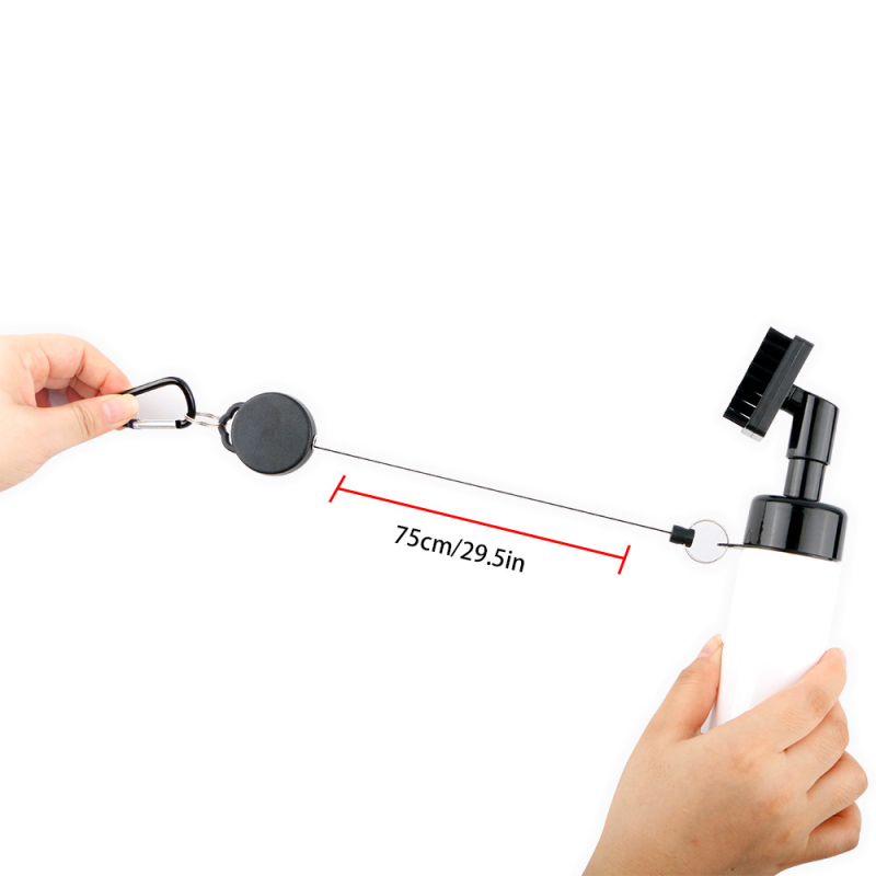 Határokon átnyúló népszerű külkereskedelmi golfkefe-tisztító spray-golyós törlőkendő-tisztító kefe teleszkópos húzógyűrűs golyóskefe-gyár