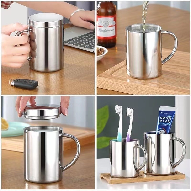 304 roostevabast terasest kruus kaanega kontori teetass poistele lastele tilkumiskindel kohvitass veetass