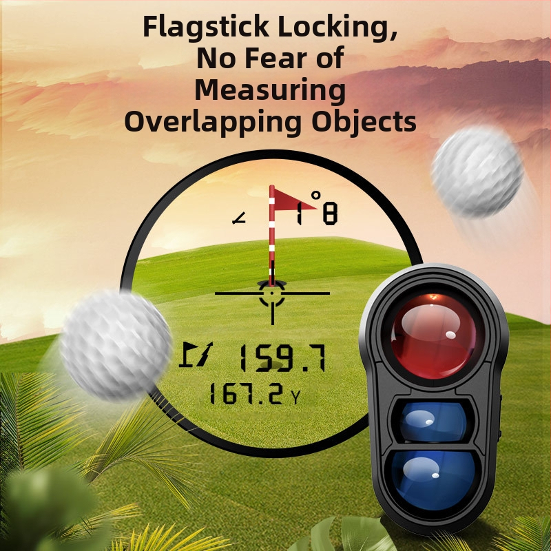 Ръчен електронен линийка за голф с високопрецизен измервателен инструмент, инфрачервен далекомер за голф