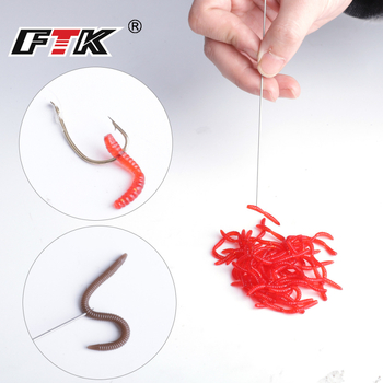 FTK газова игла за земни червеи, пробиваща куха стоманена игла 5 червена стръв за червеи, надуваема стръв от неръждаема стомана за трансгранична търговия на едро