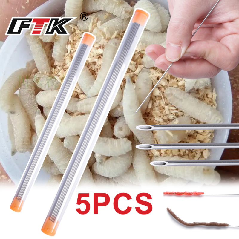 FTK földigiliszta gáztű szúrás üreges acél tű 5 piros giliszta csali felfújható rozsdamentes acél csali határokon átnyúló nagykereskedelemhez