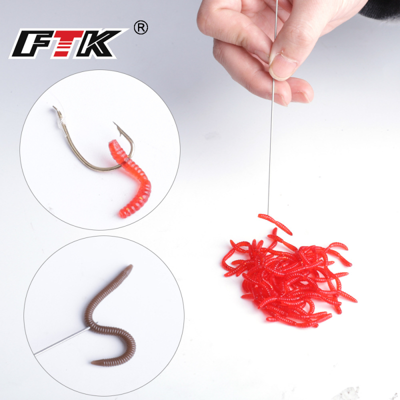 FTK földigiliszta gáztű szúrás üreges acél tű 5 piros giliszta csali felfújható rozsdamentes acél csali határokon átnyúló nagykereskedelemhez