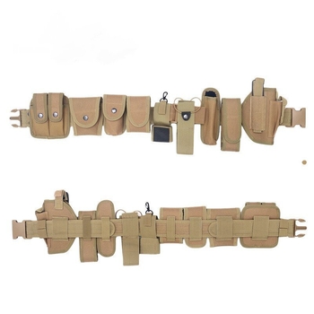 Lauko sporto reikmenys Taktinis diržas Dešimties dalių komplektas Nuimamas priedų krepšys Juosmens sandarinimo apsaugos įrankis Greito užtraukimo rankovė