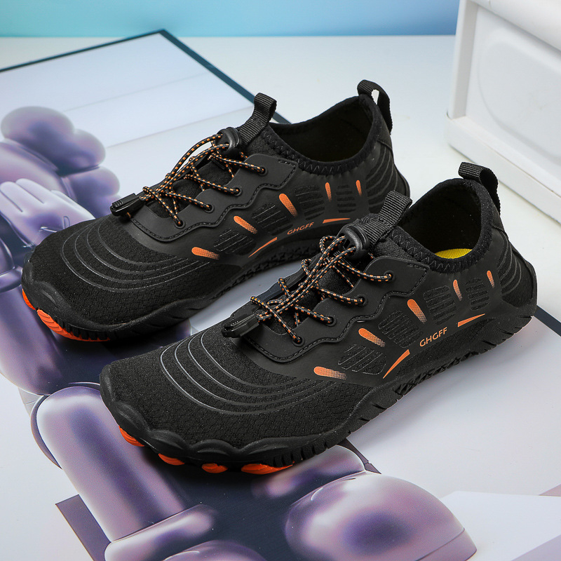 Határokon átnyúló kültéri cipők gázló-, úszás-, csúszásgátló- és gyorsan száradó, öt ujjas strandcipők férfi és női beltéri fitneszhez, puha talppal