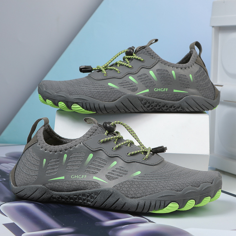 Határokon átnyúló kültéri cipők gázló-, úszás-, csúszásgátló- és gyorsan száradó, öt ujjas strandcipők férfi és női beltéri fitneszhez, puha talppal