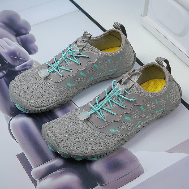 Határokon átnyúló kültéri cipők gázló-, úszás-, csúszásgátló- és gyorsan száradó, öt ujjas strandcipők férfi és női beltéri fitneszhez, puha talppal