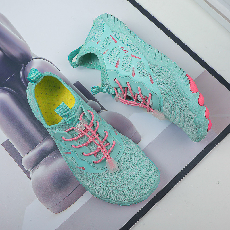 Határokon átnyúló kültéri cipők gázló-, úszás-, csúszásgátló- és gyorsan száradó, öt ujjas strandcipők férfi és női beltéri fitneszhez, puha talppal