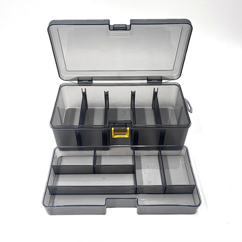 Двуслойна кутия за риболовни принадлежности, кутия за стръв, кутия за съхранение на класифицирани части, кутия за фалшива стръв, влагоустойчива кутия за риболовни принадлежности