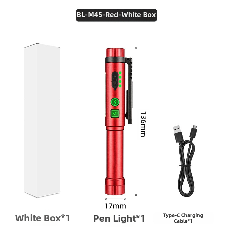 Határokon átnyúló új, ultrafényes, nagy hatótávolságú, kettős fényforrású, kettős mágneses tolllámpa, szárazelemes lítium akkumulátorral működő, univerzális, hordozható zseblámpa