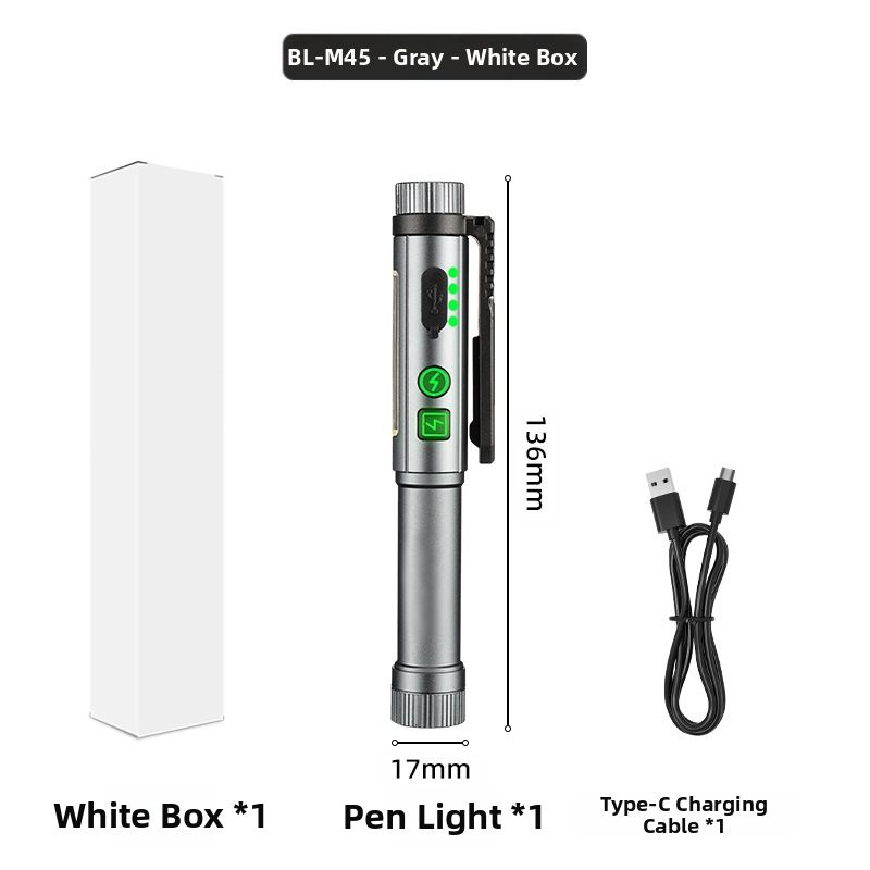 Határokon átnyúló új, ultrafényes, nagy hatótávolságú, kettős fényforrású, kettős mágneses tolllámpa, szárazelemes lítium akkumulátorral működő, univerzális, hordozható zseblámpa