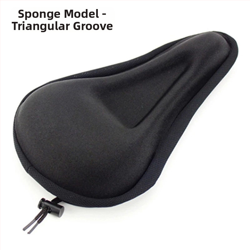 Калъф за седалка за велосипедно оборудване за езда на открито, калъф за възглавница за планински велосипед с прав жлеб, 3D удебелена гъбена чанта за възглавница, възглавница за седло