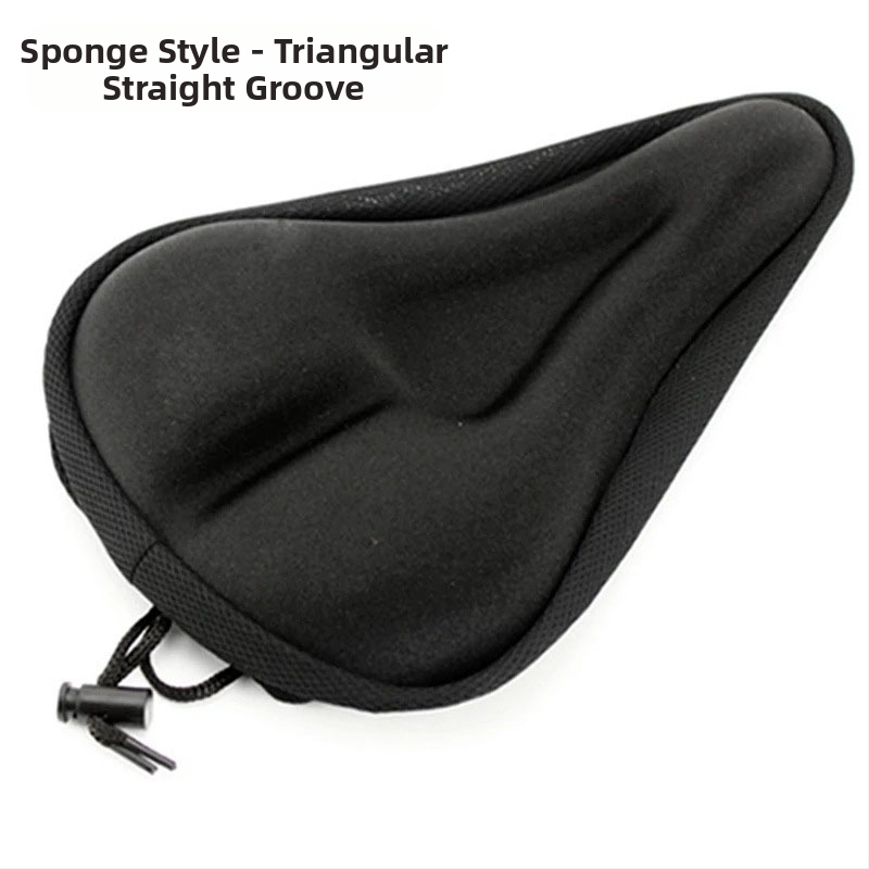 Калъф за седалка за велосипедно оборудване за езда на открито, калъф за възглавница за планински велосипед с прав жлеб, 3D удебелена гъбена чанта за възглавница, възглавница за седло