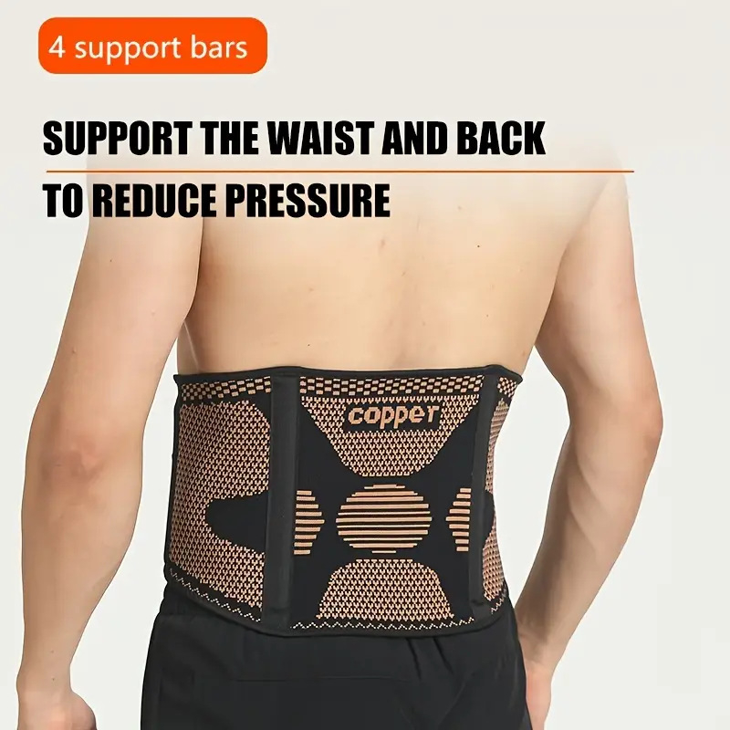 Új sportöv, öv, állítható, kötött, lélegző, rézionnal ellátott, kivehető, nyomás alatt álló öv