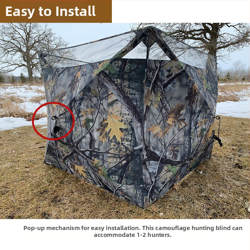 Veľkoobchodný vonkajší maskovací poľovnícky plot, lesný skrytý poľovnícky stan na morky, obojstranný jednostranný poľovnícky stan