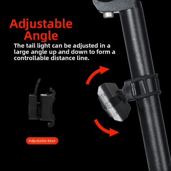 Nuotolinio valdymo posūkio signalo galinis žibintas, įkraunamas USB, vandeniui atsparus dviračio galinis žibintas su įspėjamuoju signalu