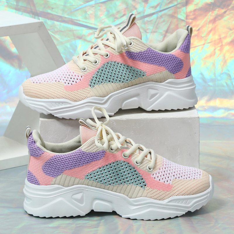 Határokon átnyúló, repülő szövésű, plus size női cipők, lélegző, kényelmes, utazócipő, hálós, könnyű futócipők, divatos, mindenhez illő, trendi cipők