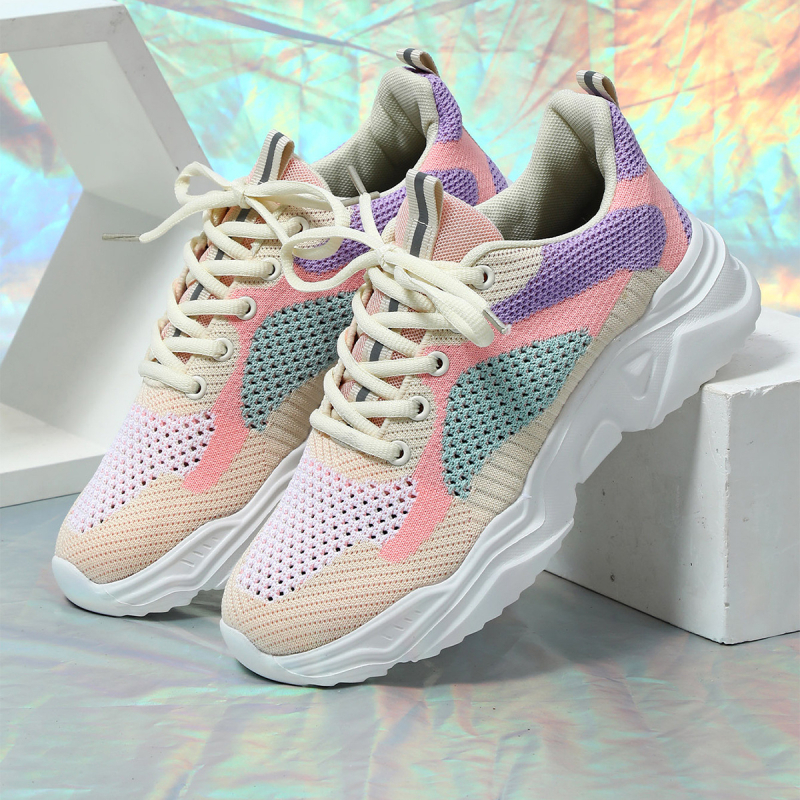 Határokon átnyúló, repülő szövésű, plus size női cipők, lélegző, kényelmes, utazócipő, hálós, könnyű futócipők, divatos, mindenhez illő, trendi cipők