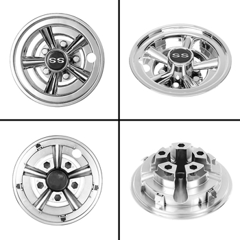 Amz golfkocsi 8 hüvelykes galvanizált kerékagy-sapka univerzális modell, Club Car/Ezgo/Yamaha modellekhez