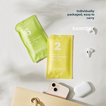 Дъждобран за възрастни за еднократна употреба, удебелен преносим картонен дъждобран, детски туристически живописен водоустойчив компресионен дъждобран