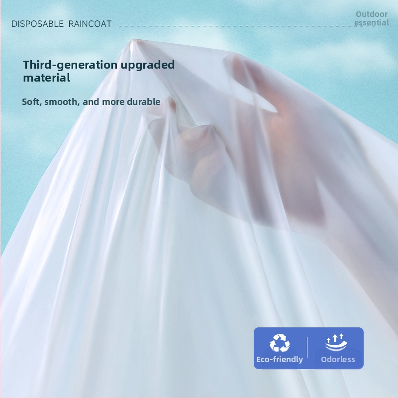 Дъждобран за възрастни за еднократна употреба, удебелен преносим картонен дъждобран, детски туристически живописен водоустойчив компресионен дъждобран