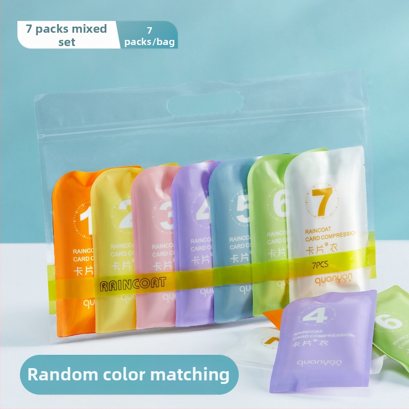 Дъждобран за възрастни за еднократна употреба, удебелен преносим картонен дъждобран, детски туристически живописен водоустойчив компресионен дъждобран