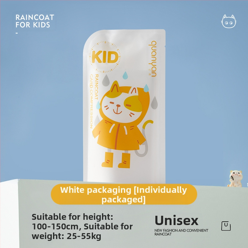 Дъждобран за възрастни за еднократна употреба, удебелен преносим картонен дъждобран, детски туристически живописен водоустойчив компресионен дъждобран