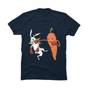 Carrot Beat Rabbit American Casual Small Fresh Cute Direct Spray Férfi és női Direct Spray rövid ujjú póló