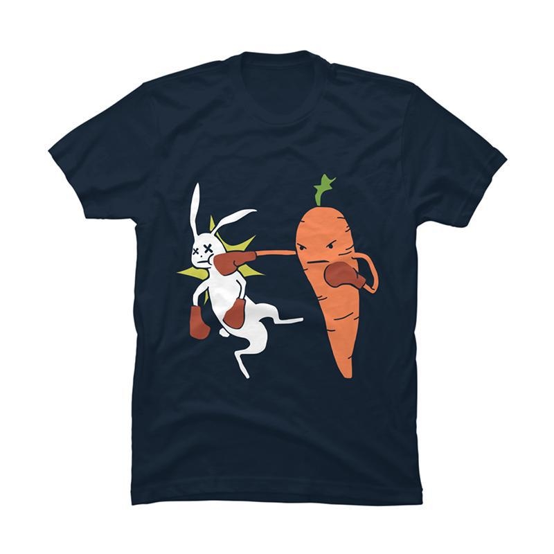 Carrot Beat Rabbit American Casual Small Fresh Cute Direct Spray Férfi és női Direct Spray rövid ujjú póló