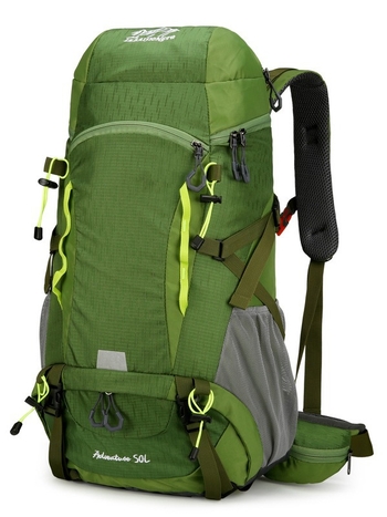 Πολυλειτουργική τσάντα ορειβασίας εξωτερικού χώρου 50L μεγάλης χωρητικότητας νάιλον αδιάβροχο σακίδιο πλάτης πεζοπορίας χονδρικής