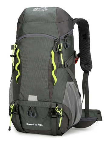 Πολυλειτουργική τσάντα ορειβασίας εξωτερικού χώρου 50L μεγάλης χωρητικότητας νάιλον αδιάβροχο σακίδιο πλάτης πεζοπορίας χονδρικής