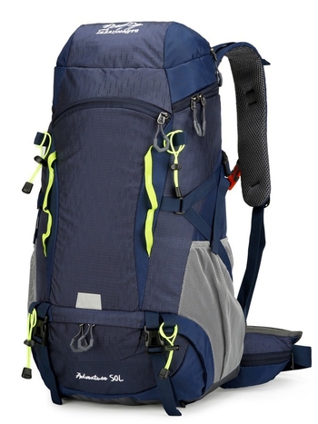 Πολυλειτουργική τσάντα ορειβασίας εξωτερικού χώρου 50L μεγάλης χωρητικότητας νάιλον αδιάβροχο σακίδιο πλάτης πεζοπορίας χονδρικής