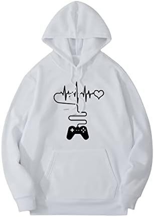 Férfi grafikus húzózsinóros pulóver kapucnis pulóver húzózsinóros kapucnis kapucnis