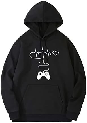 Férfi grafikus húzózsinóros pulóver kapucnis pulóver húzózsinóros kapucnis kapucnis