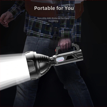 Διασυνοριακός Χονδρικός Φακός Ισχυρού Φωτός Μεγάλης Εμβέλειας Υπερ-Φωτεινός Εξωτερικός Πολυλειτουργικός Προβολέας Φορητός Επαναφορτιζόμενος Φακός