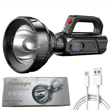 Διασυνοριακός Χονδρικός Φακός Ισχυρού Φωτός Μεγάλης Εμβέλειας Υπερ-Φωτεινός Εξωτερικός Πολυλειτουργικός Προβολέας Φορητός Επαναφορτιζόμενος Φακός