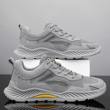 Határokon átnyúló, plus size férfi cipő, 2024-es új tavaszi, hálós, lélegző, könnyű futócipő, fűzős, puha talpú, alkalmi cipő