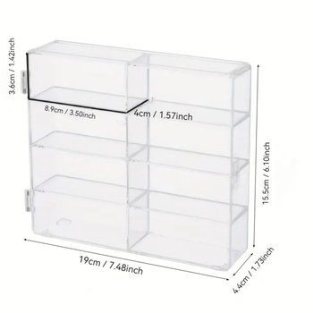 Väikese automudeli hoiustuskast, 4 kihti, 8 ruudustikuga, tolmukindel läbipaistev mänguautode vitriin