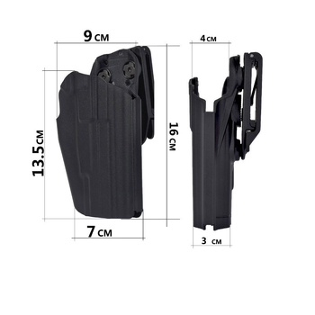 Plastikinė plieninė P1 greito užtraukimo mova Glock G17 juosmens greito užtraukimo mova M921911 P226 Tactical 579 greito užtraukimo mova