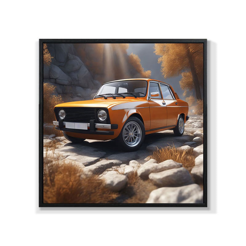 Retro auto rippuv maal õlimaali plakat küberpunk sportauto klubi seinakaunistus maalimisbaar e-spordi seinamaaling