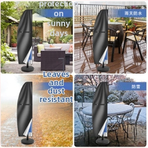 Η εξωτερική ομπρέλα είναι αδιάβροχη και ανθεκτική στο λάδι, εξωτερική μπανάνα με όφσετ, αδιάβροχη, κατάλληλη για 11-13 πόδια, διάφορα καλύμματα προστασίας από τον ήλιο