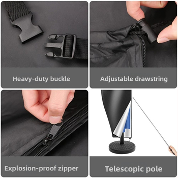 Η εξωτερική ομπρέλα είναι αδιάβροχη και ανθεκτική στο λάδι, εξωτερική μπανάνα με όφσετ, αδιάβροχη, κατάλληλη για 11-13 πόδια, διάφορα καλύμματα προστασίας από τον ήλιο